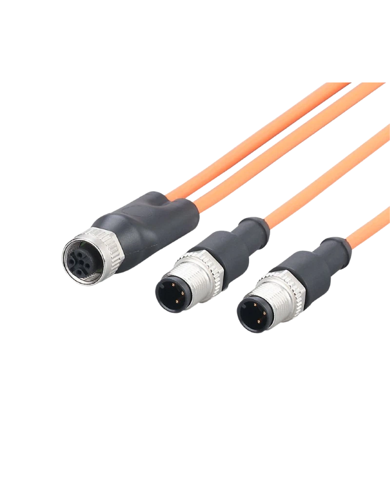 E12723 - Y connection cable - Y SPLITTER CABLE/M12 SOCKET/2xM12 PLUG image 2