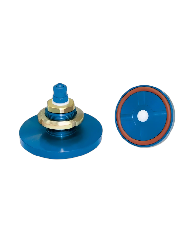 Built-in vacuum cups with ball valve