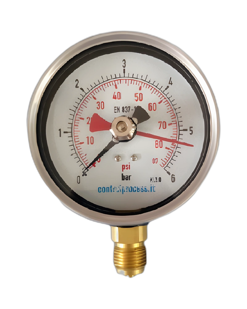 Series MIR case stainless steel lower mount - Series MWIRG63 Pressure Gauge nominal size 63 mm with glycerine